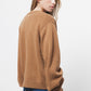 Cardigan in lana a maglia rasata con scollo a V