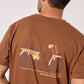 T-shirt Roadtrip in cotone biologico marrone