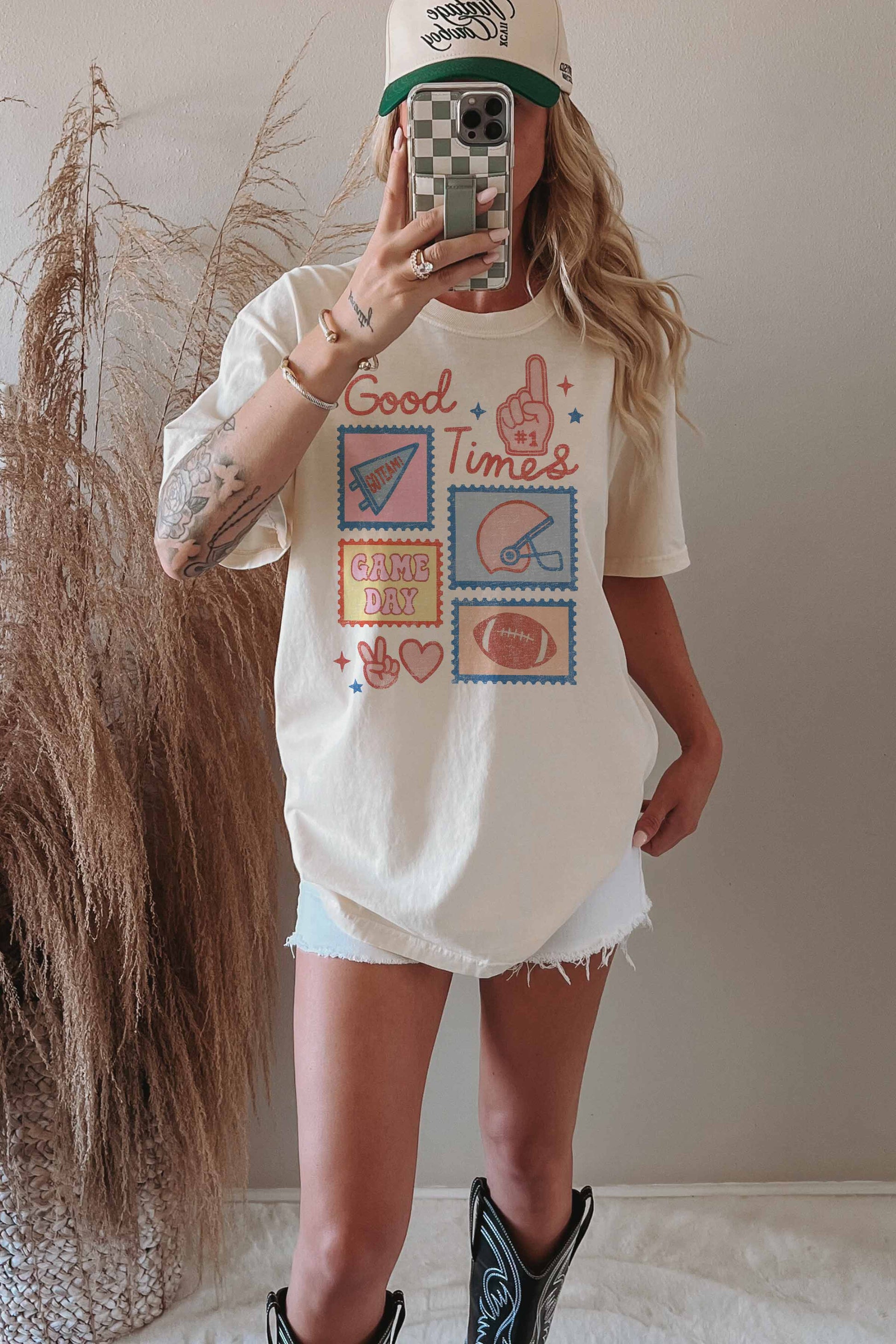 T-shirt oversize grafica Game Day