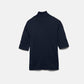 Maglione dolcevita a maglia rasata con maniche 3/4