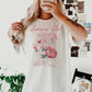 T-shirt oversize da ragazza con grafica floreale