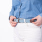 Cintura elastica intrecciata azzurro cielo