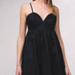 Abito midi in cotone con spalline sottili e schiena elastica
