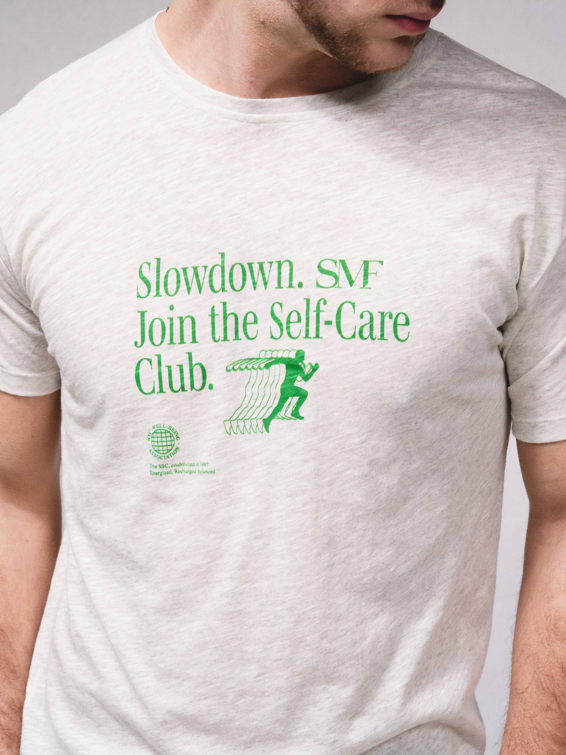 T-shirt in cotone con stampa messaggio