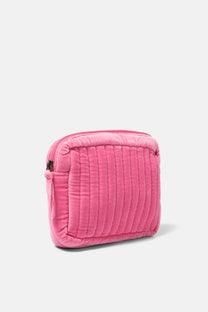 Borsa in velluto trapuntato con logo