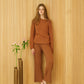 Maglione relaxed in cotone fine con maniche raglan
