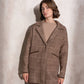 Cappotto midi effetto pelliccia a quadri
