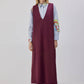 Abito pinafore lungo con scollo a V