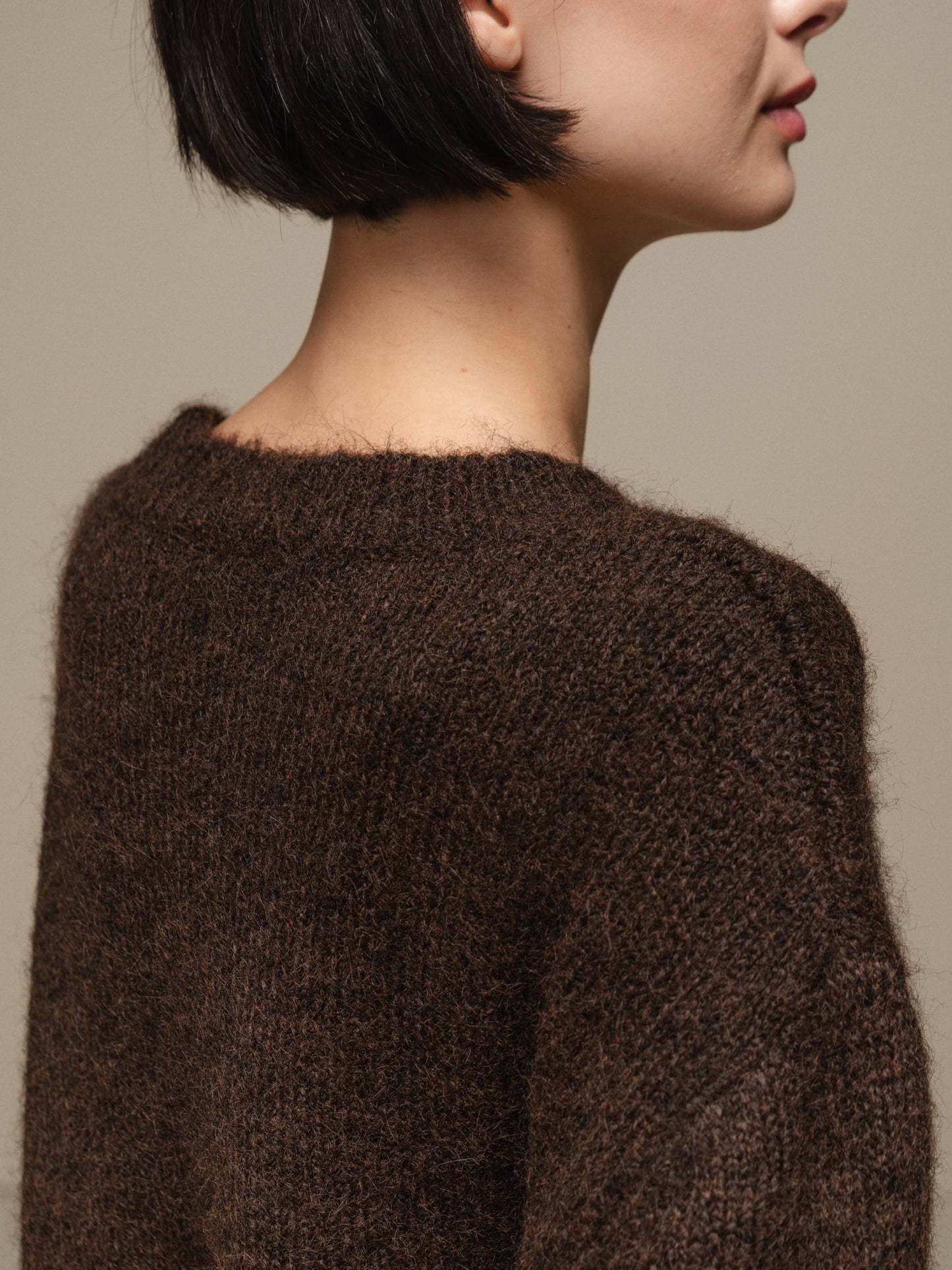 Maglione girocollo in maglia morbida da donna