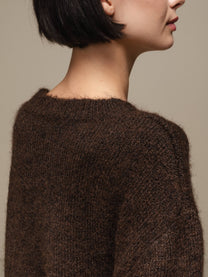 Maglione girocollo in maglia morbida da donna