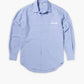Camicia oversize in twill blu