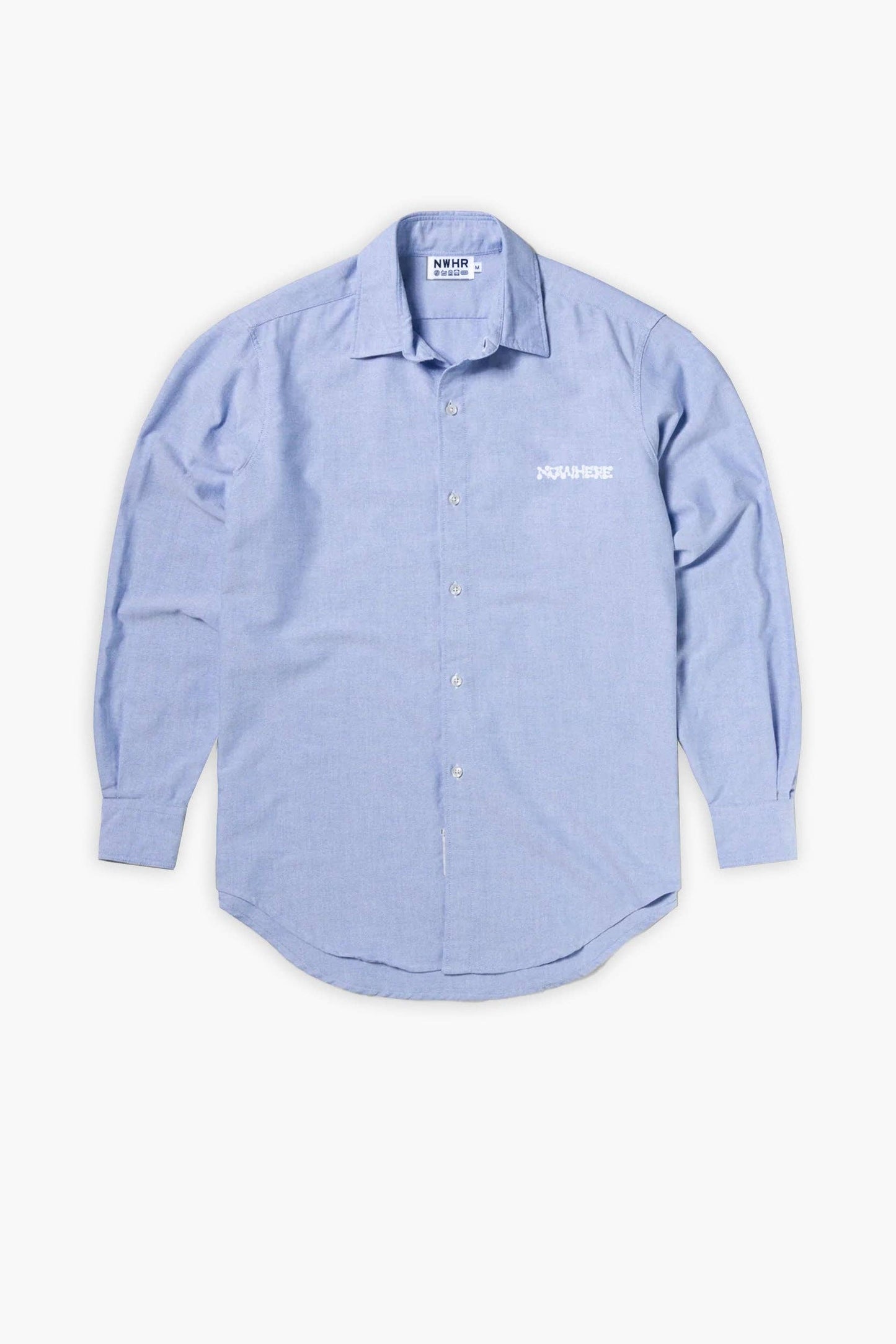 Camicia oversize in twill blu