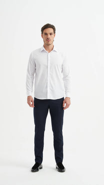 Camicia bianca da uomo relaxed fit senza stiro