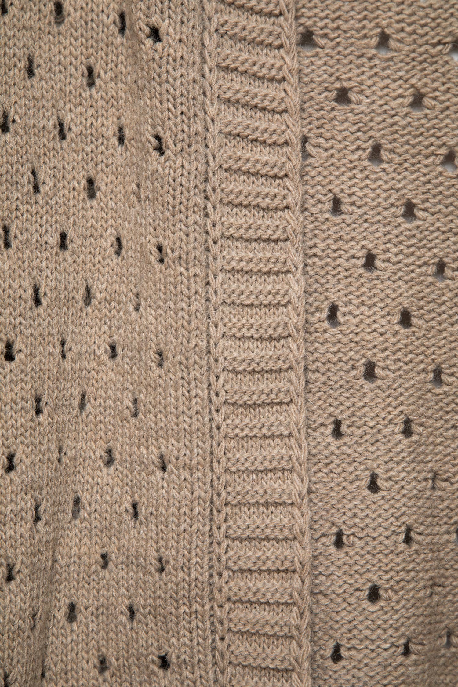Cardigan in Maglia Strutturata Traforata