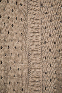 Cardigan in Maglia Strutturata Traforata