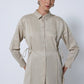Camicia in raso con lacci laterali