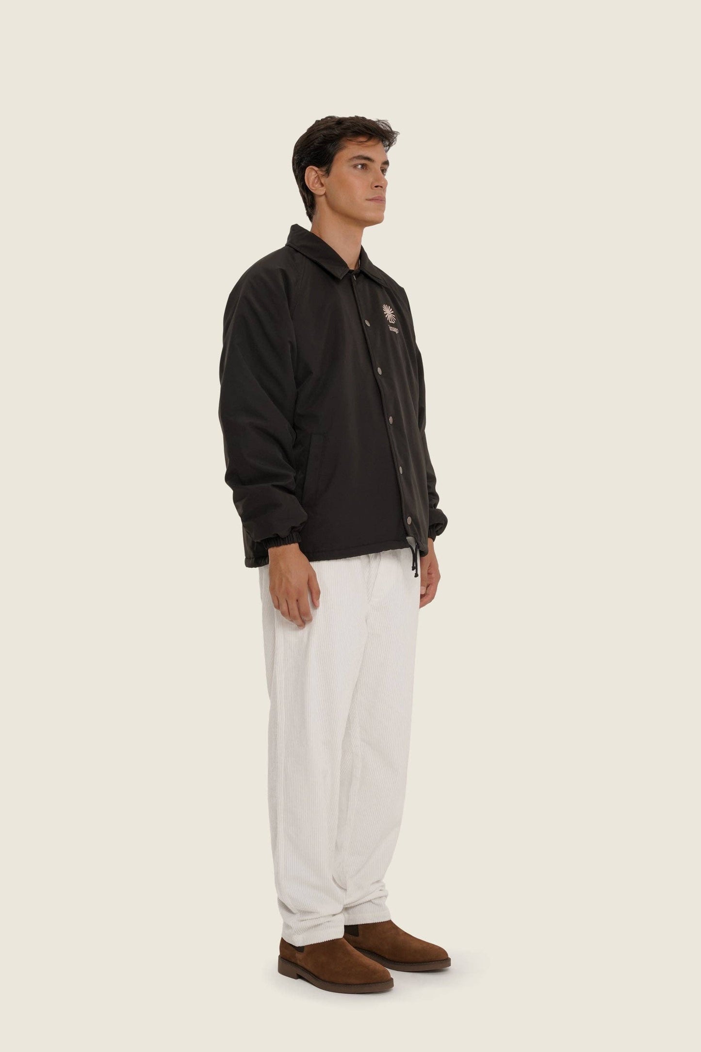 Giacca bomber nera unisex in cotone organico