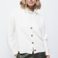 Cardigan in maglia con scollo a V e bottoni a contrasto