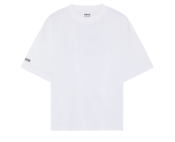 T-shirt Essentials oversize a maniche lunghe bianca