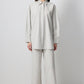 Set camicia e pantaloni melange in misto cotone
