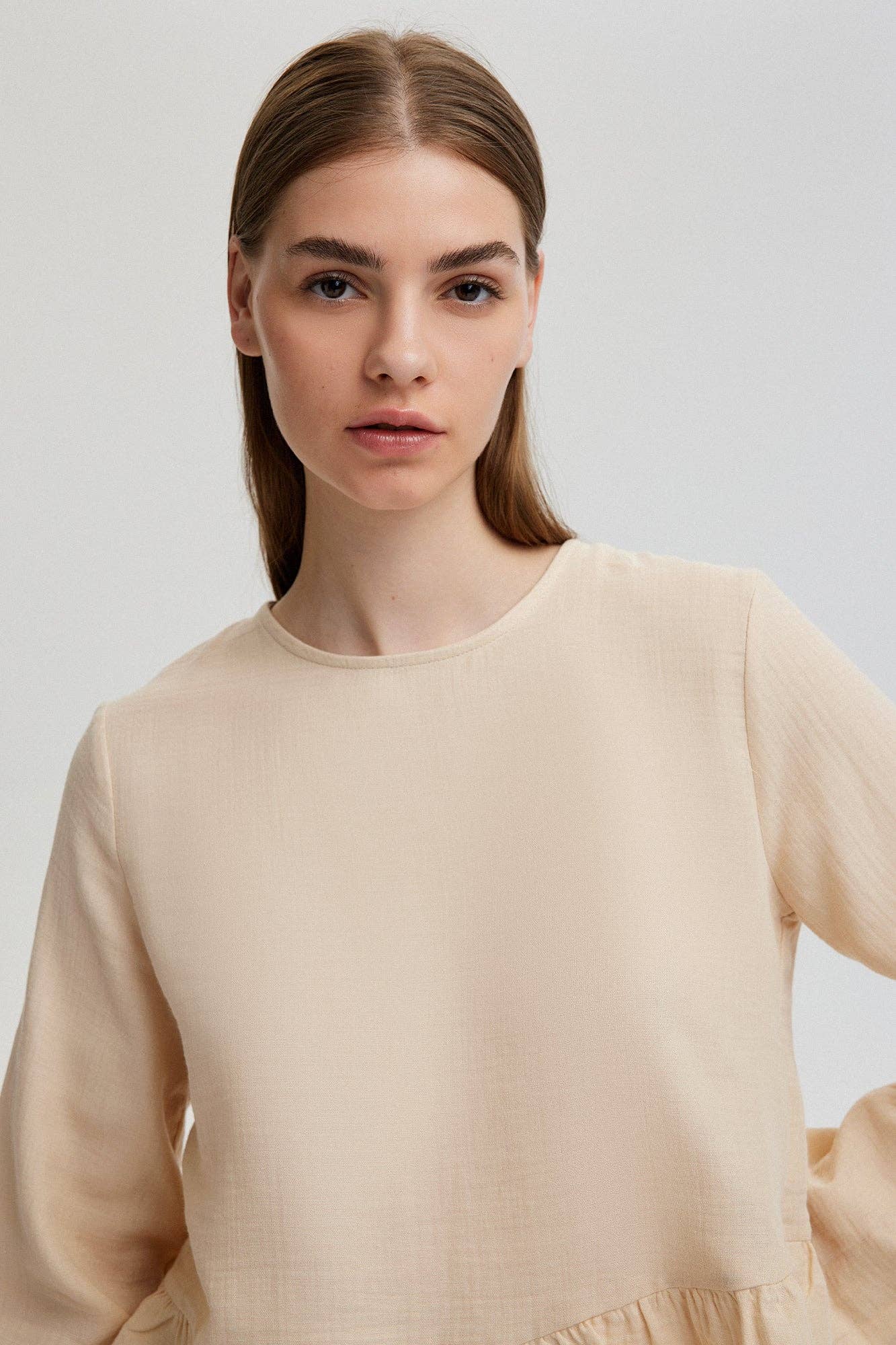 Blusa in mussola con ruches