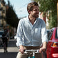 Camicia su misura easy in cotone a righe azzurre