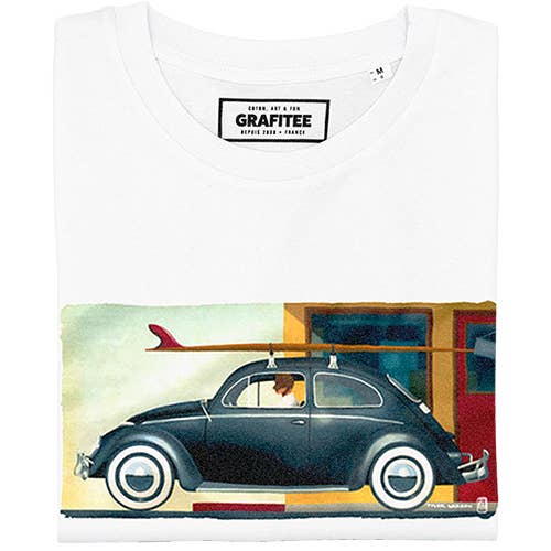 T-shirt vintage Nine A.M. con grafica surf
