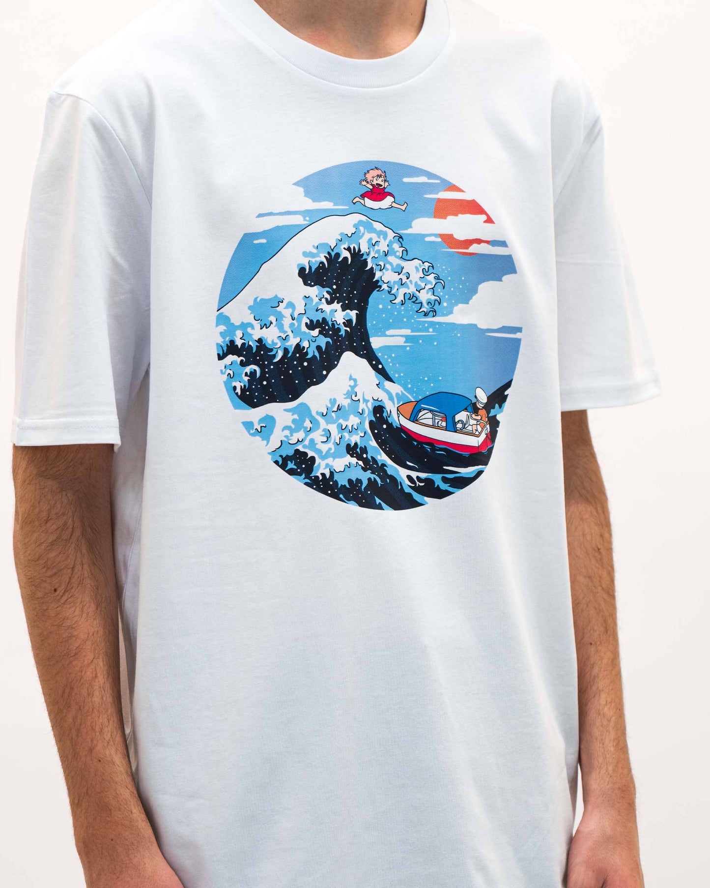 T-shirt grafica Ponyo Wave anime giapponese