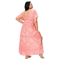 Vestito lungo estivo boho in cotone con scollo a V