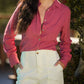Camicia con tasche in viscosa
