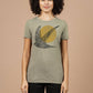 T-shirt donna Flown oliva in tessuto riciclato