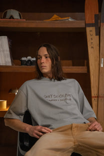 T-shirt Misty Gray Mars a maniche corte in cotone organico