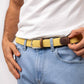 Cintura intrecciata elastica giallo topazio