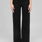 Jeans nero con paillettes a gamba dritta