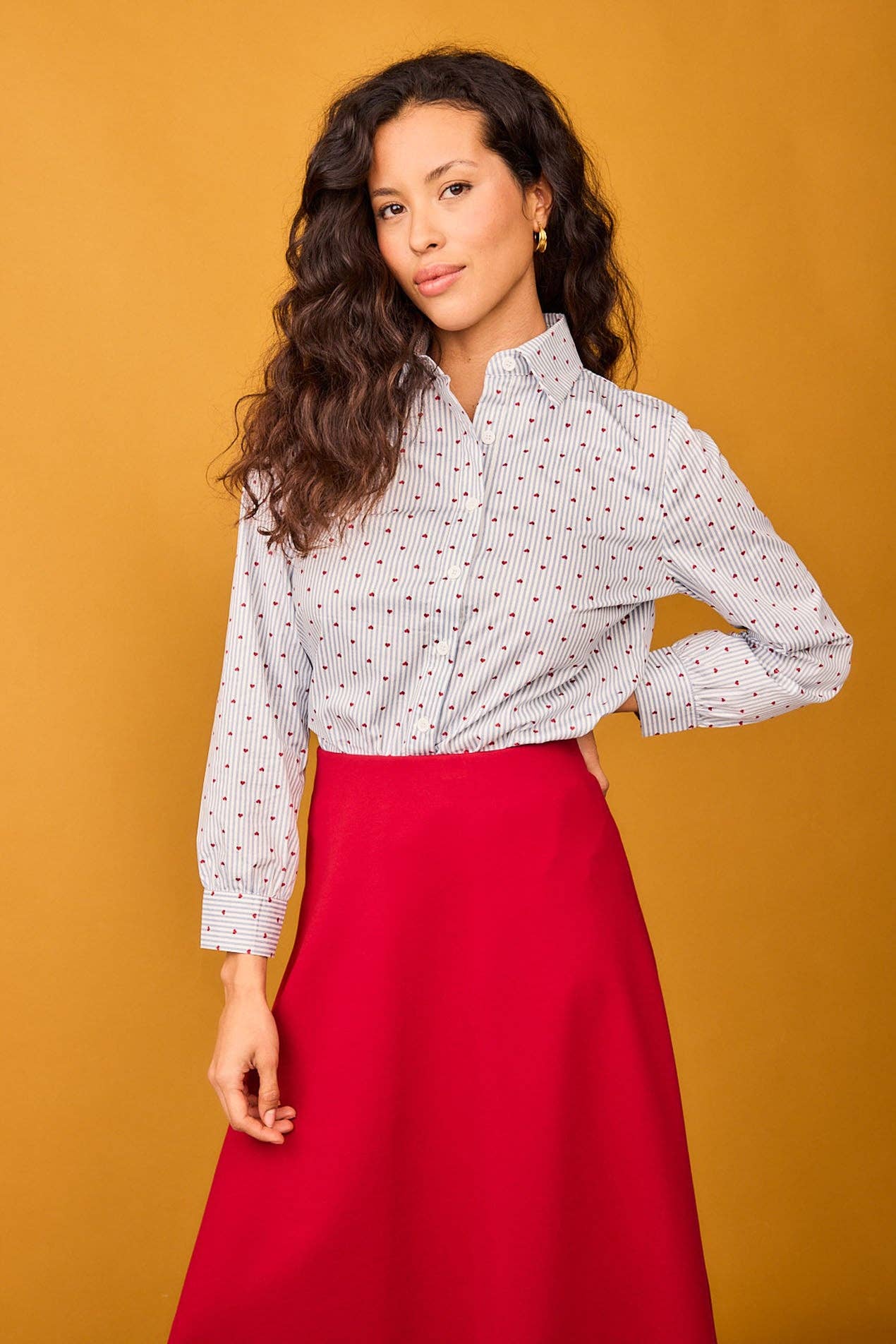 Camicia Neve a righe blu