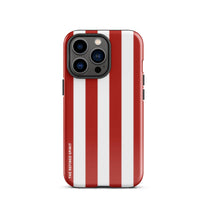 Custodia robusta a righe rosse per iPhone