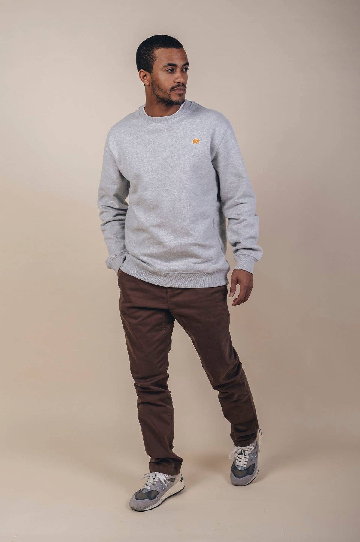 Pantaloni da arrampicata in cotone Ecodye marrone Poplar