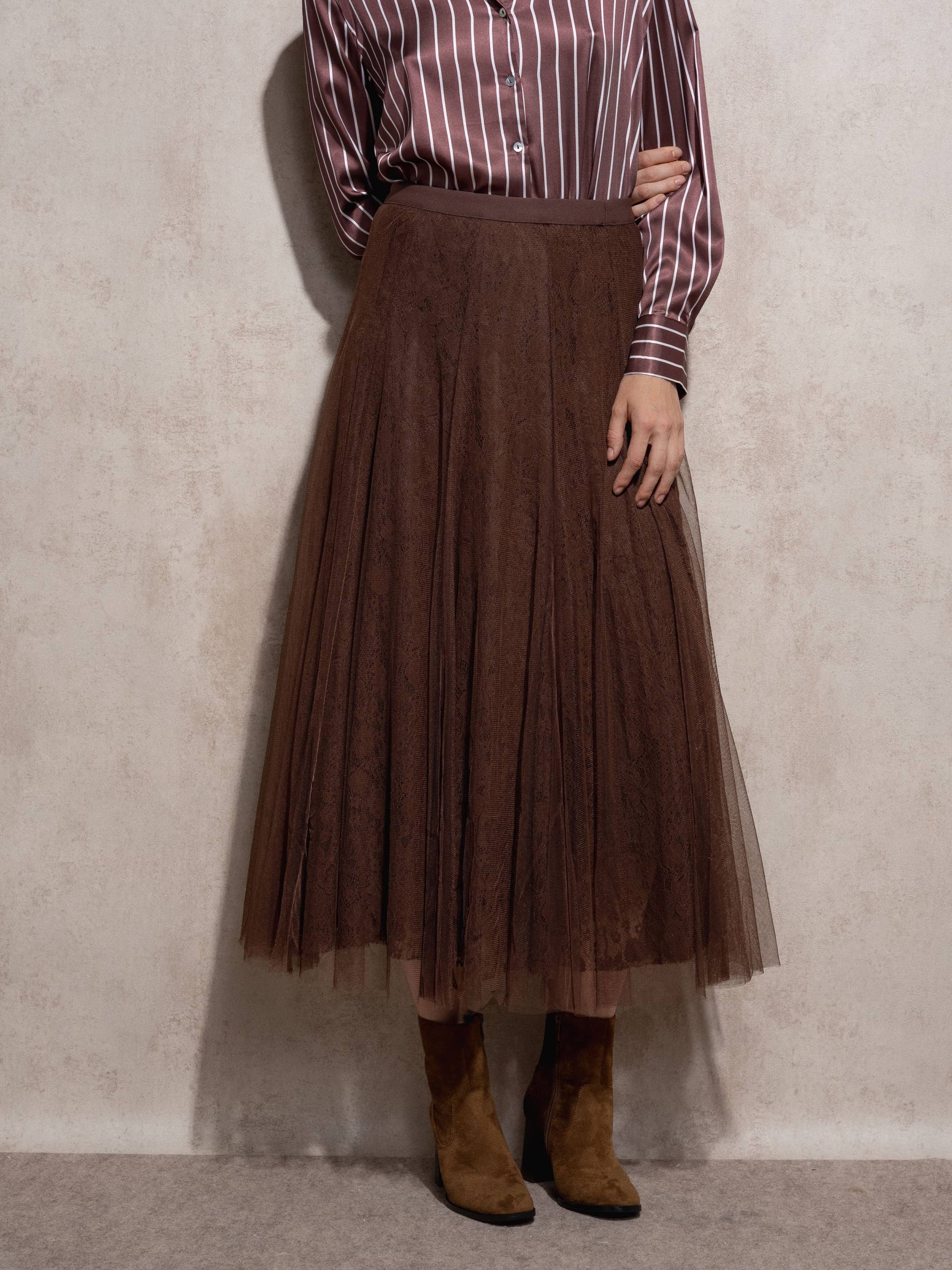 Gonna midi in tulle elegante