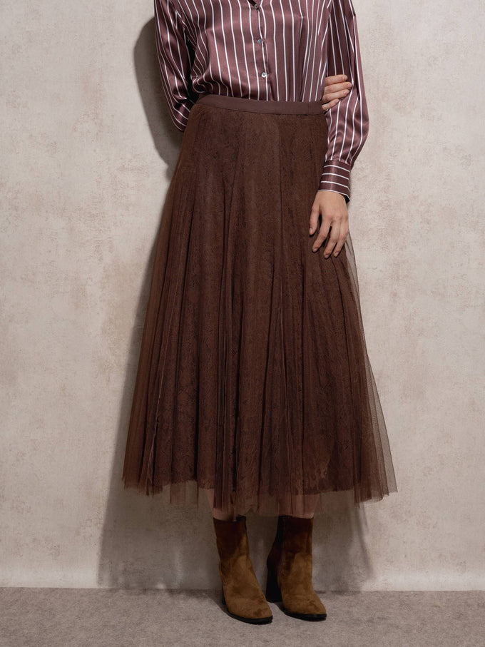 Gonna midi in tulle elegante