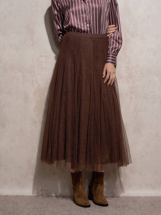 Gonna midi in tulle elegante