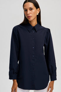 Camicia con maniche plissettate
