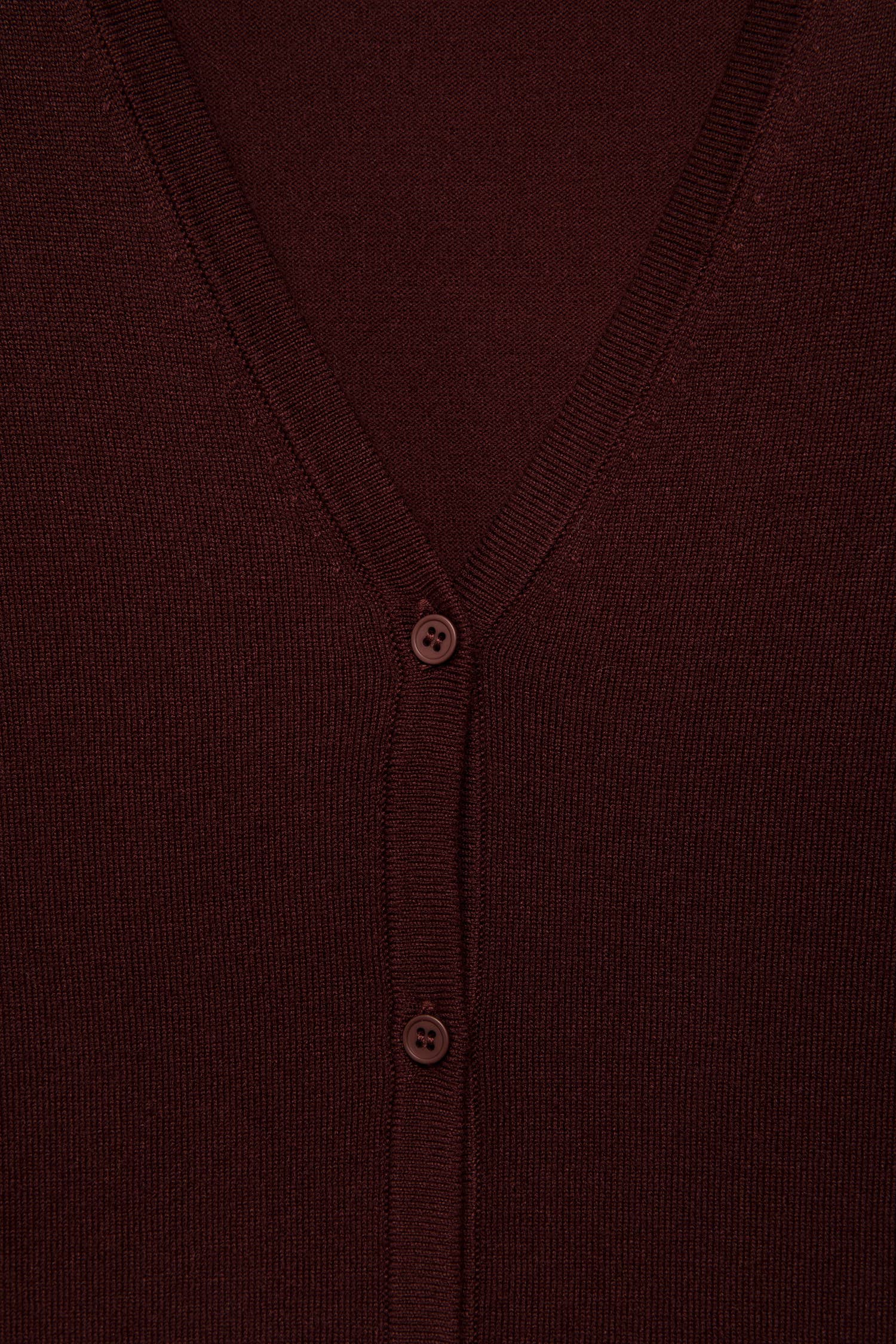 Cardigan in maglia rasata con scollo a V