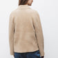 Cappotto corto in pelliccia sintetica beige