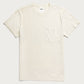 T-shirt uomo in canapa e cotone bio con taschino avorio