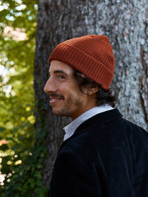 Berretto in lana merino ossidata
