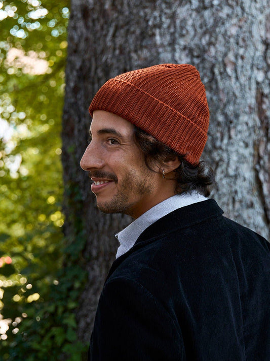 Berretto in lana merino ossidata