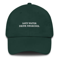 Cappellino baseball ricamato "Save Water Drink Negronis"