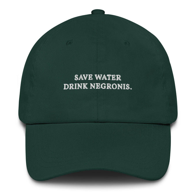 Cappellino baseball ricamato "Save Water Drink Negronis"