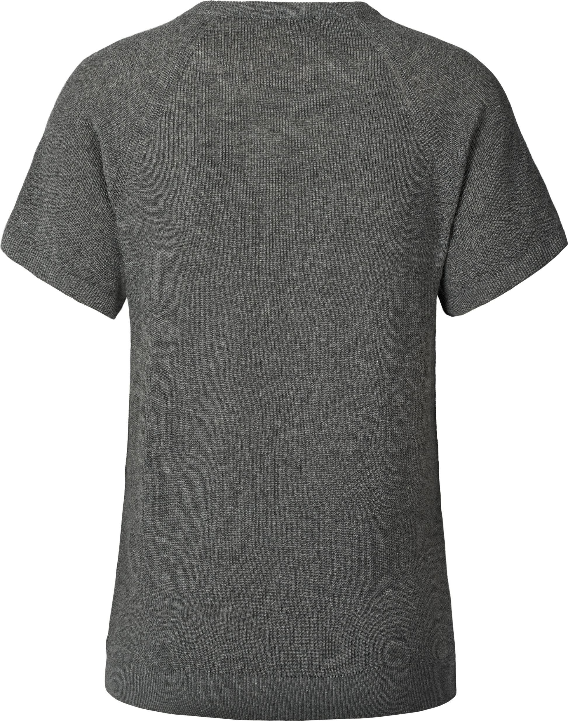 T-shirt in maglia Karen in cotone biologico grigio scuro mélange