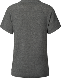 T-shirt in maglia Karen in cotone biologico grigio scuro mélange